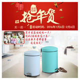 欧式创意家用垃圾桶脚踏式圆形客厅厨房卫生间卧室金属垃圾筒