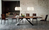 欧式铁艺实木餐桌 长方形创意办公会议桌子 复古高档老板桌椅组合