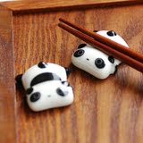 zakka摆 餐具陶瓷熊猫筷架 筷枕托 卡通熊猫筷托筷子托筷子架0.15
