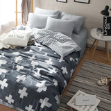 韩版简约纯棉四件套全棉床品三件套床单被套床笠北欧床上用品1.8