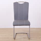 餐椅简约 现代灰色皮革酒店家用休闲靠背椅 时尚创意铁艺椅子