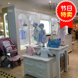 童装展柜展示柜 母婴店货架展示架 木质欧式烤漆柜儿童服装陈列柜