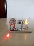 斯特林外燃发动机发电机学生物理实验玩具科技小制作Stirling模型