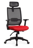 高靠背老板椅网布透气带扶手转椅经理办公椅多功能升降滑轮电脑椅