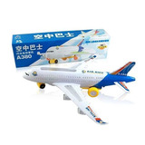飞机模型 宝宝空中巴士闪光客机1-2-3岁 儿童电动拼装仿真玩具