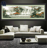 十格格精准印花DMC十字绣中国风山水风景客厅大幅挂画 壮丽山河