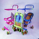 夏季婴儿竹藤推车可坐躺轻便捷折叠椅宝宝儿童小孩仿藤编车万向轮