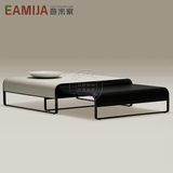 Eamija 北欧设计创意时尚简约现代皮茶几 锐样板间驰家具 可定制