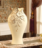 欧式花瓶摆件客厅复古电视柜陶瓷大号落地插花品