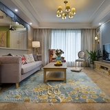现代简约美式田园新中式客厅沙发茶几卧室床边地毯样板间腈纶地毯