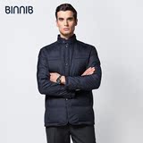 BINNIB2015新款男士中老年修身短款加厚羽绒服白鸭绒正品外套男衣