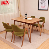 纯实木白橡木餐桌椅组合 北欧餐桌小户型咖啡厅桌椅西餐厅家具