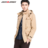 |JackJones杰克琼斯防风面料多袋连帽风衣夹克O|215121055