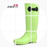 新款韩版果冻女士雨鞋 时尚女式高筒雨靴水靴 防滑自然橡胶水鞋女