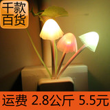 创意LED蘑菇灯 七彩变色梦幻蘑菇灯 充电光控蘑菇小夜灯 厂家批发
