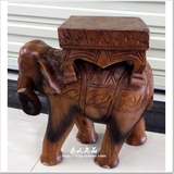 泰国大象凳子 实木大象凳东南亚风格家具家居进门凳矮凳花几