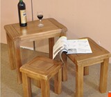 喜林家具白橡木凳子套三小茶几木头床尾凳/木桌/复古实木凳子现货