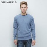 springfield新款秋装男士毛衣 男商务圆领针织衫羊毛衫