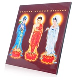 王菩萨金身佛像画 护法画像 丝绸画卷轴画 佛教用品装饰挂画