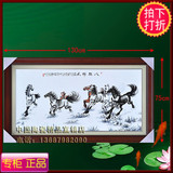 景德镇陶瓷板画 名家手绘动物骏马 现代中式中堂装饰画挂画gmc609