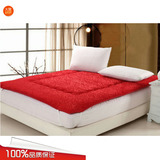 大红色纯棉冬季保暖床垫1m1.2米单人纯色床垫1.5 1.8米双人床褥子
