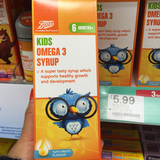 现货英国Boots产Omega-3儿童宝宝深海鱼油含DHA补脑护眼促进大脑