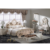 法式床白色床 田园床 欧式床 实木双人床 卧室家具套装组合