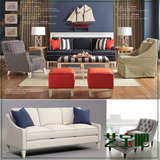 A0964--现代简约美式风格 时尚清新 家具地毯 设计方案素材