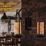 迈邦设计的复古风格铁艺云石餐厅田园床头走廊过道美式乡村壁灯
