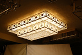 大气灯饰 长方形led吸顶灯客厅灯金黄色传统水晶灯 L9060