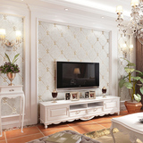 家装高档欧式客厅壁纸卧室现代简约3D无纺布沙发电视背景墙纸植绒