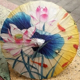 古典防雨油纸伞荷花工艺伞拍照装饰道具中国风传统工艺伞吊顶婚庆