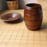 木质水杯 创意三国啤酒杯  加碟子 筷子套装  咖啡杯 木制餐具