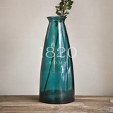 欧式田园风 复古手工吹制玻璃花瓶 西班牙艺术装饰花瓶