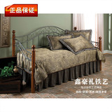 铁艺沙发床 欧式抽拉式坐卧两用 书房沙发床1.2/1.5/1.8米定制