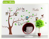 第三代可移墙贴  透明材料墙贴 AY9063B棕色杆绿树叶照片树