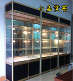 深圳样品展示柜玻璃柜工艺品展示柜烟酒柜产品展示柜高档红木纹色