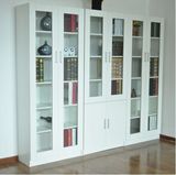 定制实木书柜白色现代简约松木玻璃门书柜自由组合储物收纳木质柜