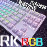 RK RG928 RGB轴 炫彩游戏机械键盘 黑青轴 104键 背光击败机械师