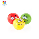 乐友孕婴童字母玩婴儿玩具球开心球套装3寸PVC材质三个装红黄绿