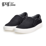 商场同款gxg.jeans男鞋新品黑色白底低帮休闲鞋#62650606