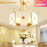 欧式全铜led餐厅吊灯三头个性创意美式现代简约餐厅灯卧室灯灯具