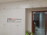 上海家具松木白色整体衣柜加高衣柜顶柜壁柜储物柜纯实木开门衣柜