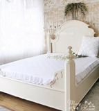 定制 韩国代购 蕾丝全棉浪漫白色床单 席梦思保护床垫床罩 床笠