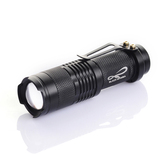 黑曼巴户外照明 CREE Q5 微型迷你伸缩变焦强光手电筒远射 可充电