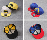 春夏儿童蝙蝠侠超人卡通造型潮帽平沿帽嘻哈帽鸭舌帽遮阳帽棒球帽