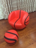 创意儿童足球懒人沙发可爱单人可旋转电脑躺椅篮球沙发脚圆凳