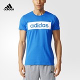 adidas 阿迪达斯 训练 男子 短袖T恤 蓝 AK1807