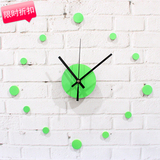 包邮水晶亚克力DIY墙壁时钟大挂钟简约时尚创意个性客厅静音钟表