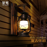 中式古典复古怀旧仿古酒吧挂灯楼梯过道创意灯具煤油灯马灯壁灯